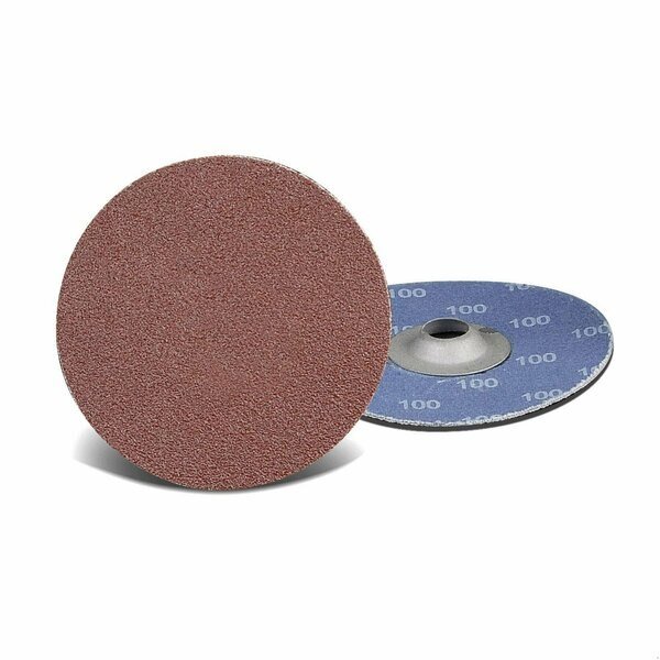 Quick-Change Coated Abrasive Quick-Change Disc, 2 in Dia Disc, 80 Grit, Fine Grade, Aluminum Oxide A, Cgw Abrasives, Mfr#: 59638